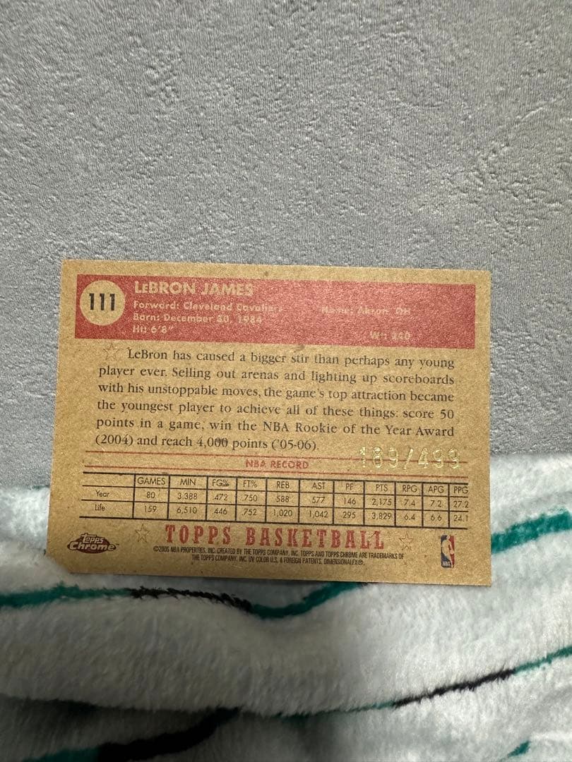 【希少】2005-06 Topps Chrome LeBron James