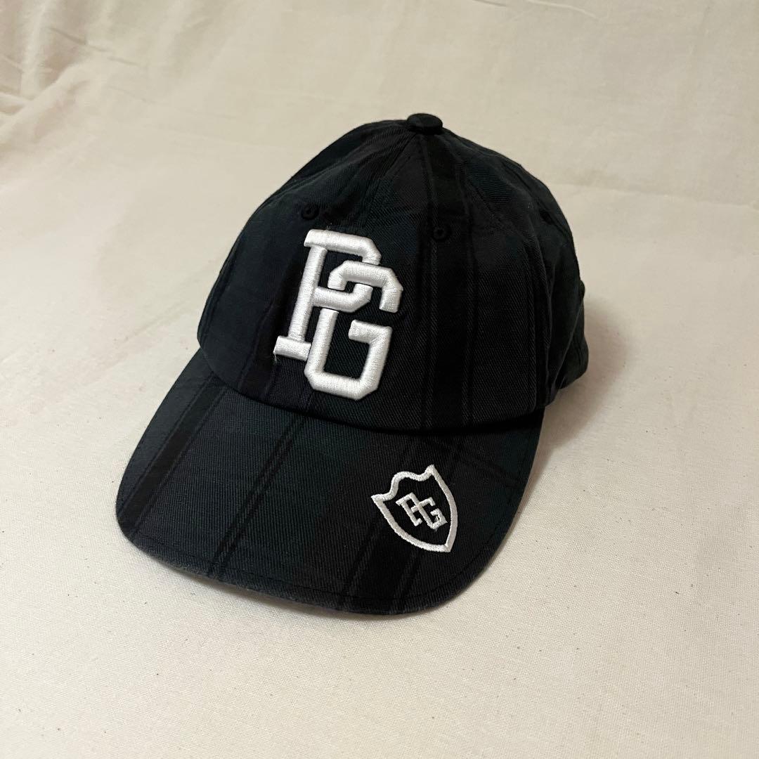 【希少ブラックウォッチ★未使用に近い】パーリーゲイツ キャップ★刺繍ロゴFREE PGロゴベーシックキャップ (UNISEX) | PEARLY GATES（パーリーゲイツ