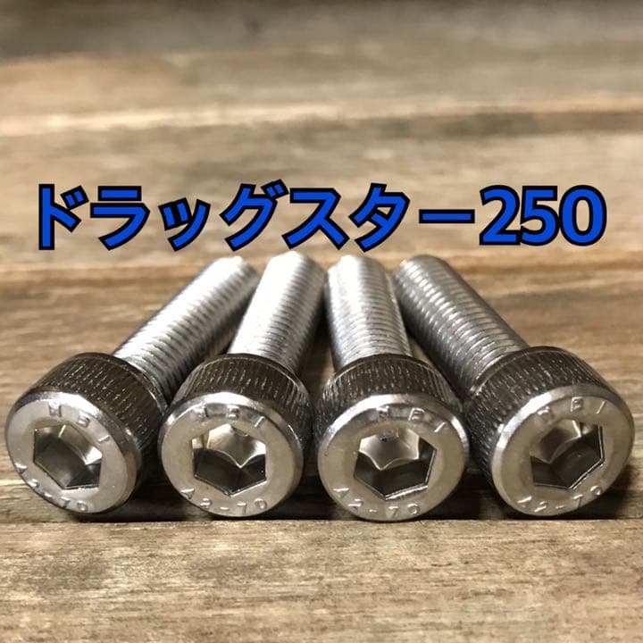 ステンレス製 ドラッグスター250 VG02J VG05J ハンドルポストボルト