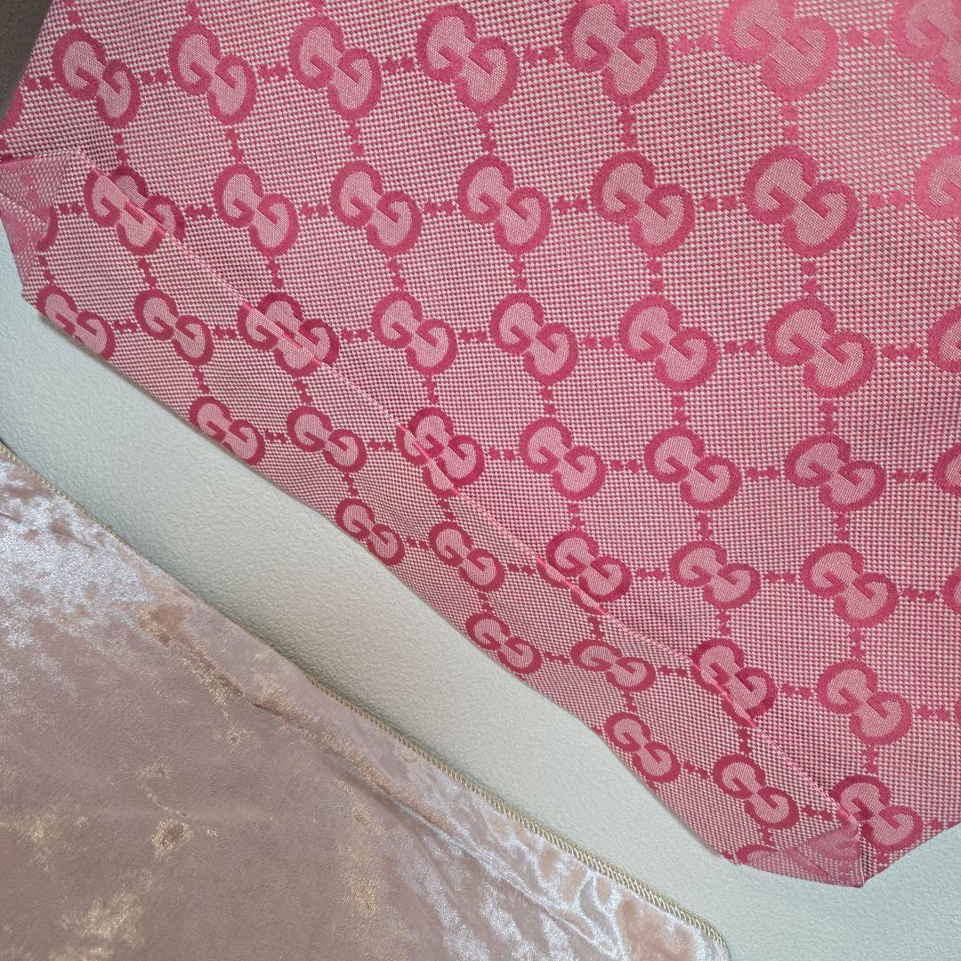 希少！1点のみ！GUCCI トートバッグ ノベルティ ピンク 大容量 - メルカリ