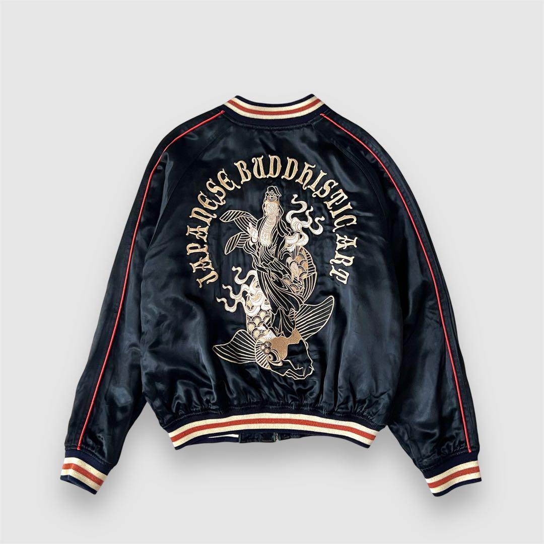 爆裂爛漫娘 リバーシブルスカジャン ブルゾン 魚籃観音 ブラック 40 古着 BAKURETU-RANMAN-MUSUME（B-R-M）（スカジャン）のフリマアイテム一覧