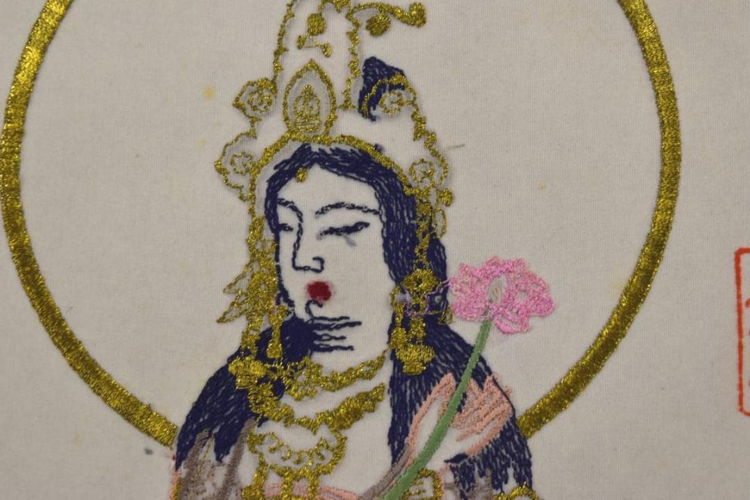 西国三十三ヶ所/西国三十三箇所霊場集印肉筆/仏事掛/掛軸/名家伝来/AA-398