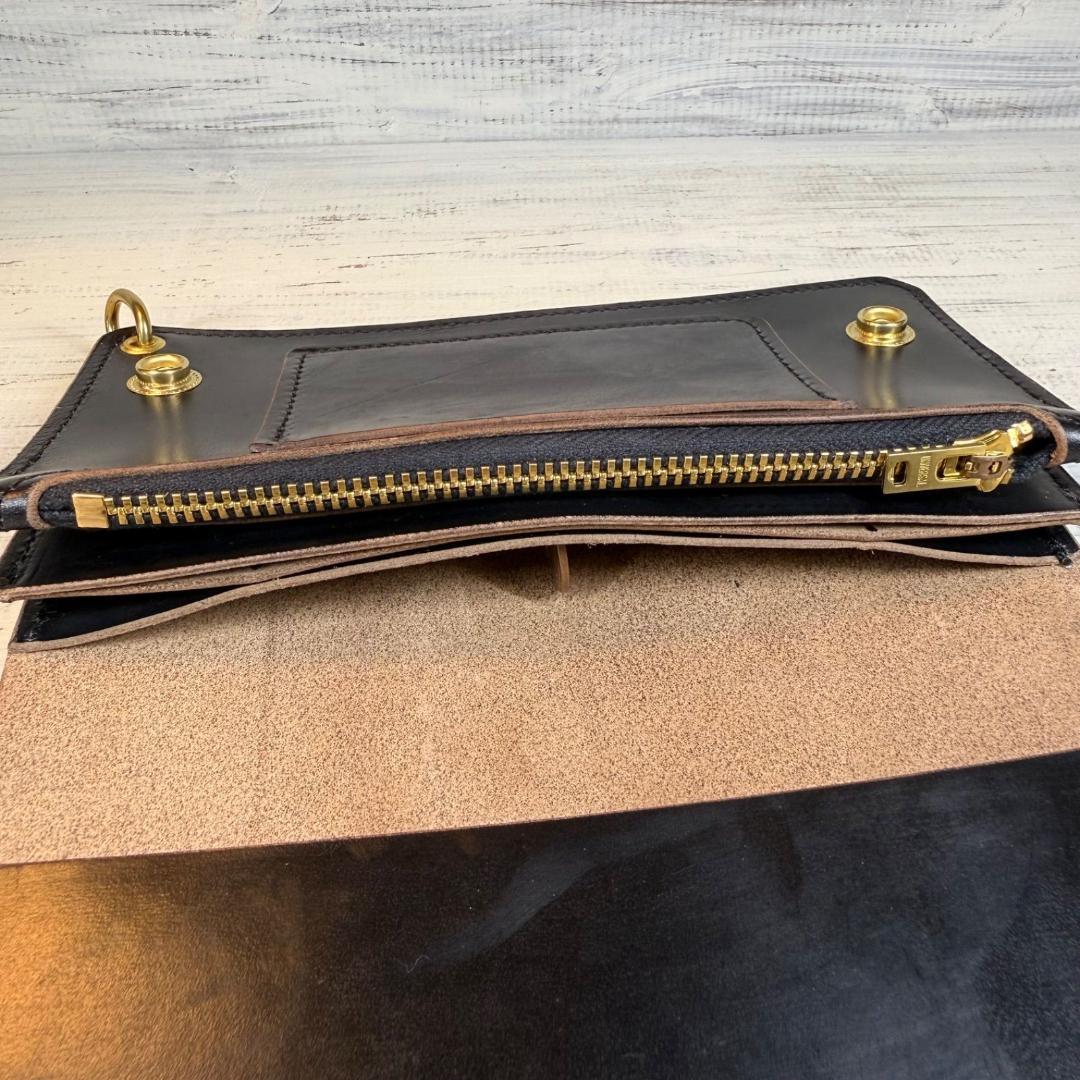 トラッカーウォレット ロング3層】クロムエクセル universal ゴールド