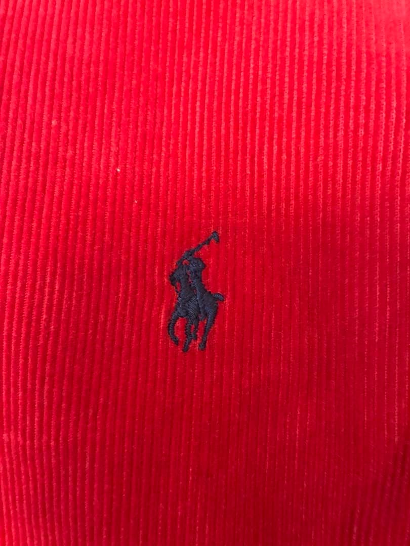 レア ラルフローレン レッド コーデュロイ ジップアップジャケット