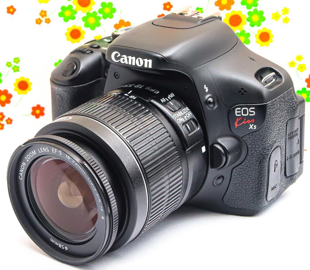 キャノン Canon Kiss X5☆スマホ転送！☆自撮り可能☆人気の一眼レフ♪ ✨自撮り可能機種 スマホ転送可✨Canon Kiss X5 レンズセット - メルカリ