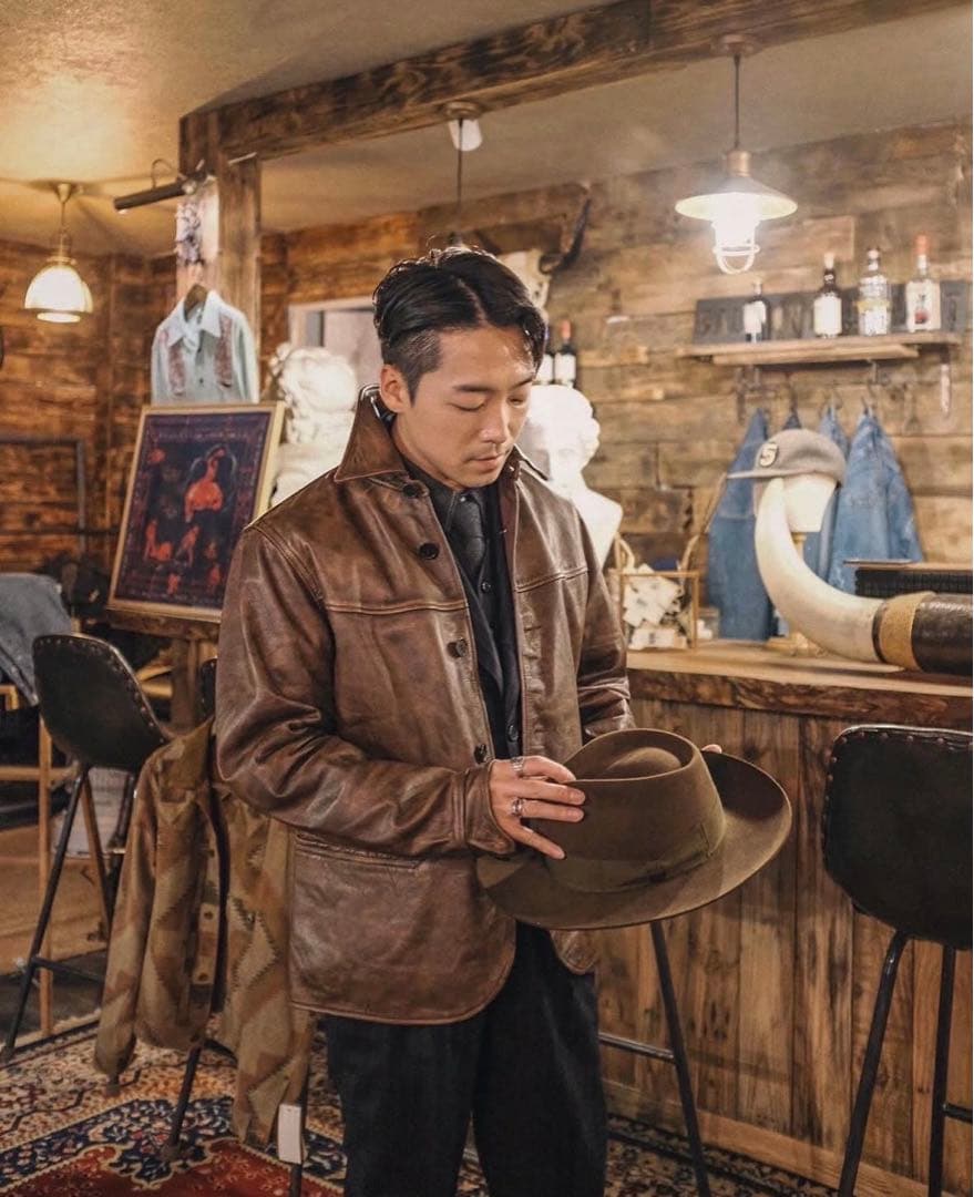 G*n様 【定価30万超え】RRL カウレザー カーコートXXL キムタク - メルカリ