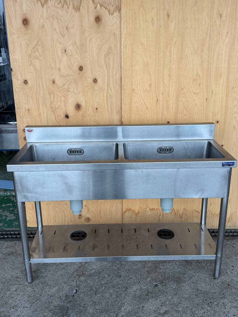 マルゼン2槽シンク 1200x450x800(+100) - メルカリ