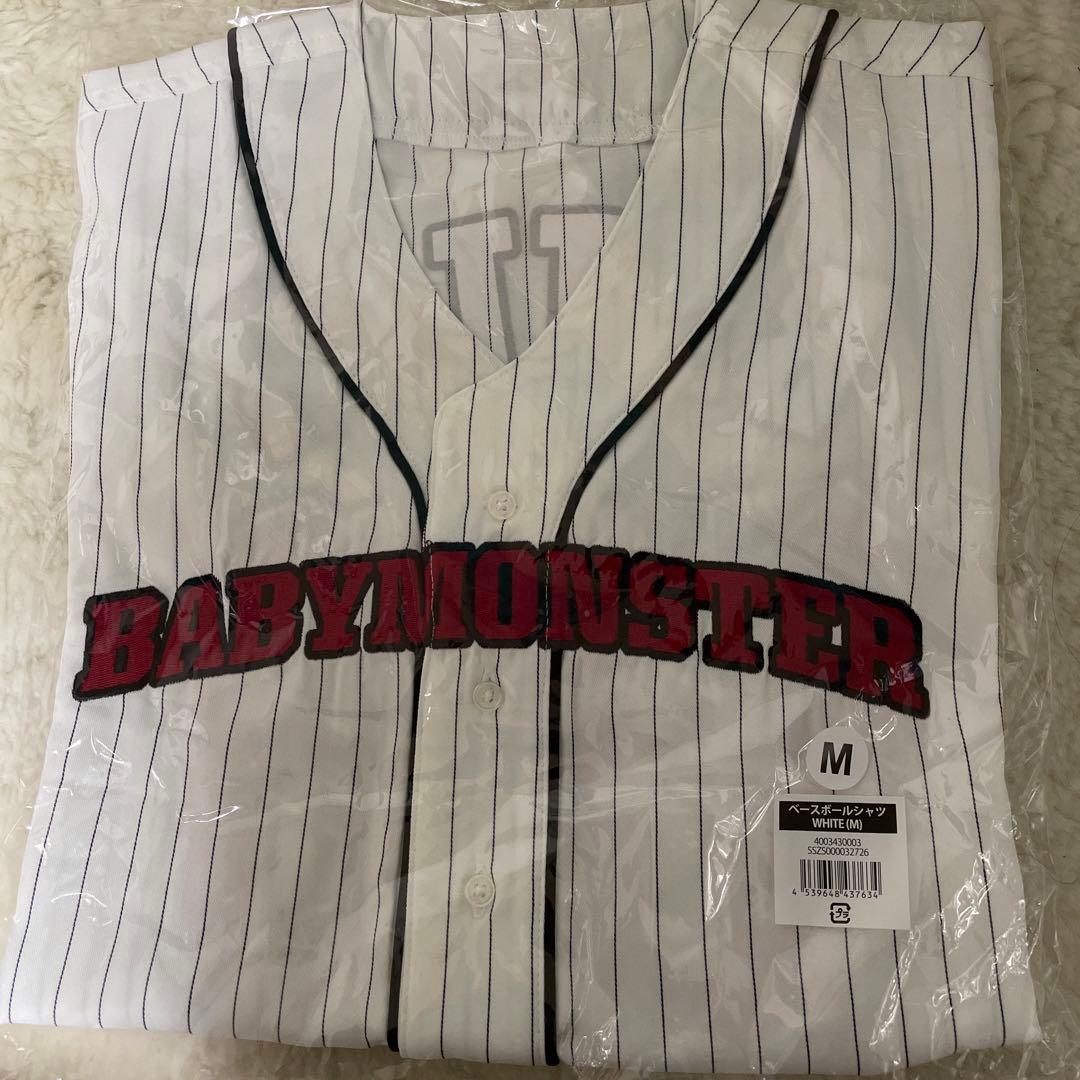 BABYMONSTER ベビモン ペンミ ベースボールシャツ 白 ホワイト M
