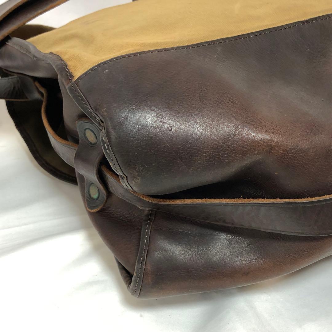 DOUBLE RL RRL メッセンジャーバッグ ダメージ加工 レザー