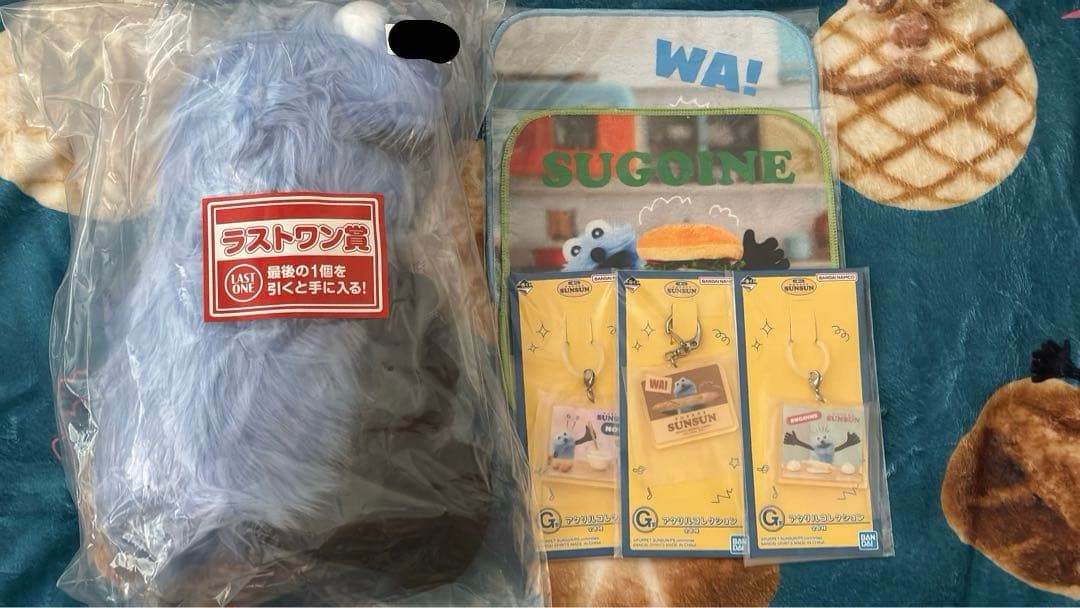 パペットスンスン一番くじラストワン＋F賞＋G賞 1番くじ ラストワン賞 おっきなふわふわぬいぐるみ パペットスンスン