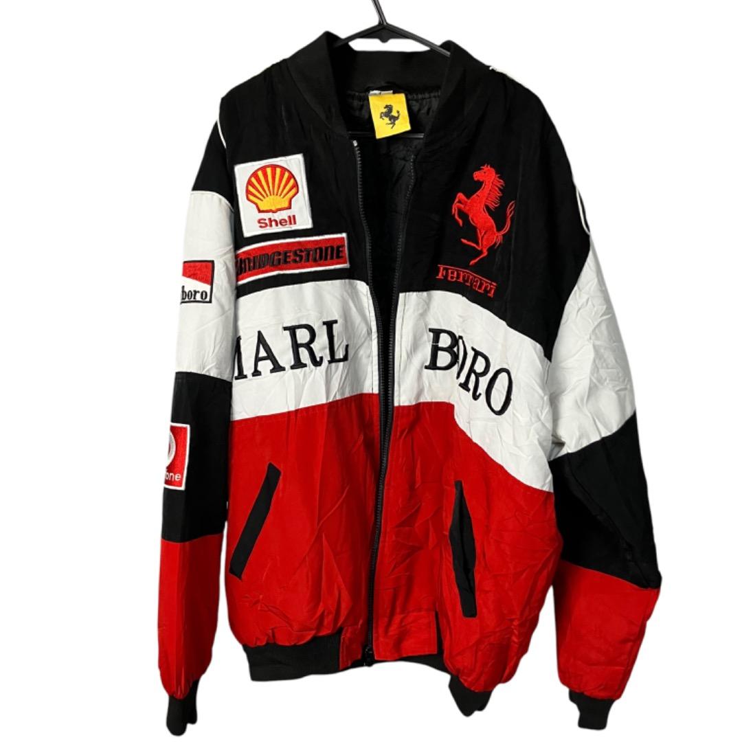 フェラーリ F1 Marlboro 刺繍 レーシングジャケット 中綿入り - メルカリ