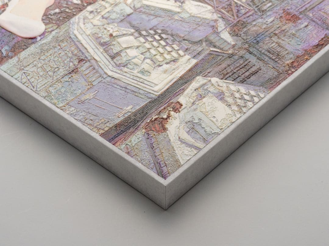 タイキ展　作品 -GG- セメント風プリント 特殊加工 複製原画 直筆サイン入り