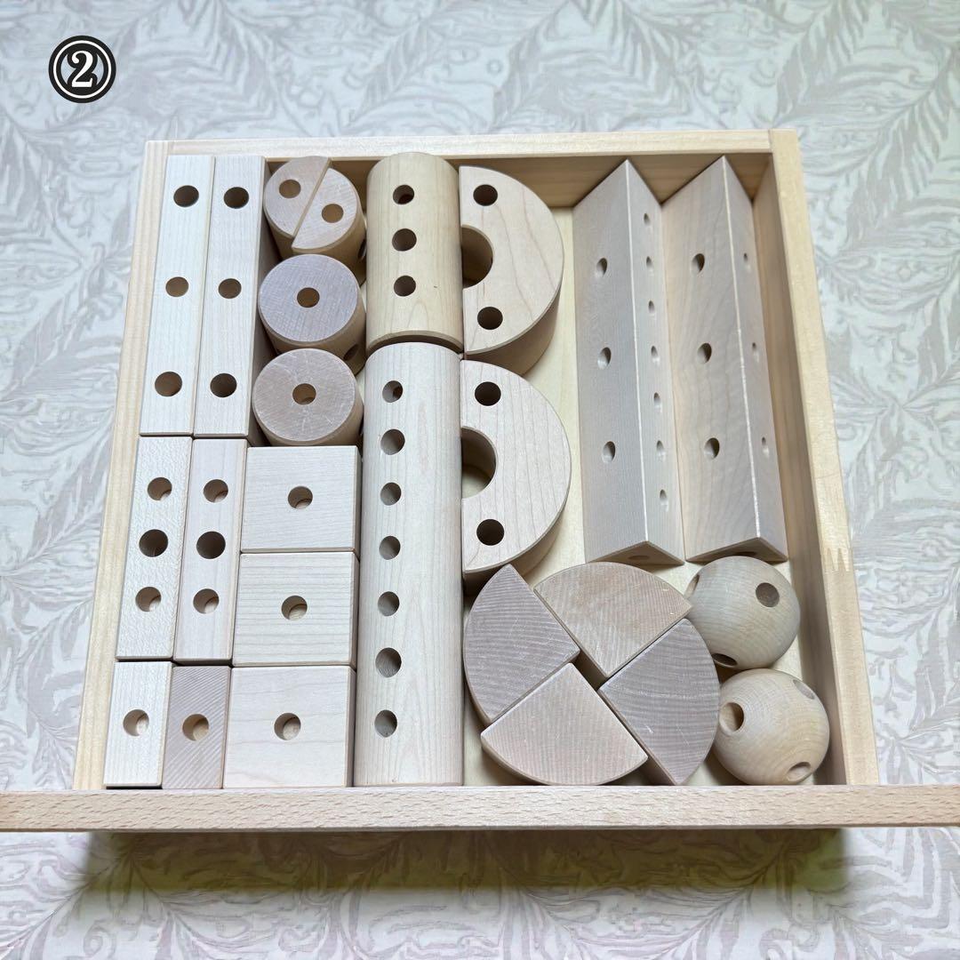 2/2説明文必読 家庭保育園 ゲーテのくみ木 2セット 極美品＋欠品あり