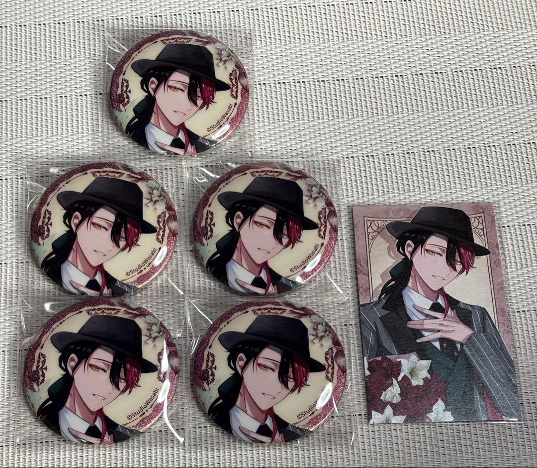 悪魔執事と黒い猫 あくねこ 4周年 グリッター 缶バッジ 特典 ルカス