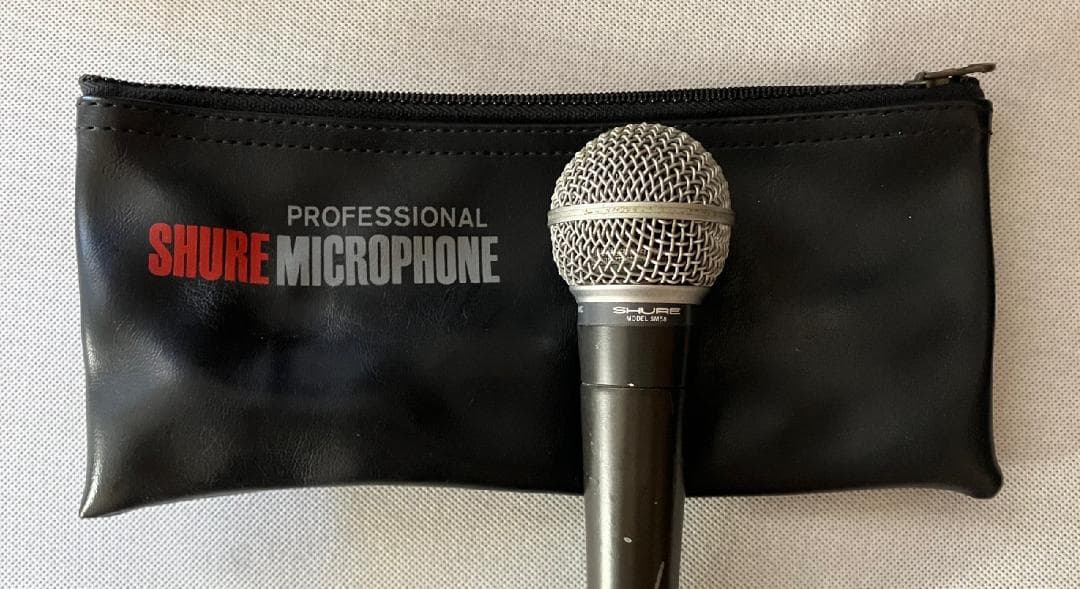 【Vintage】SHURE SM58 USA製 ポルシェロゴ（ケース付き） SHURE - ☆希少品 SHURE SM58 ポルシェロゴ USA ダイナミックマイクの