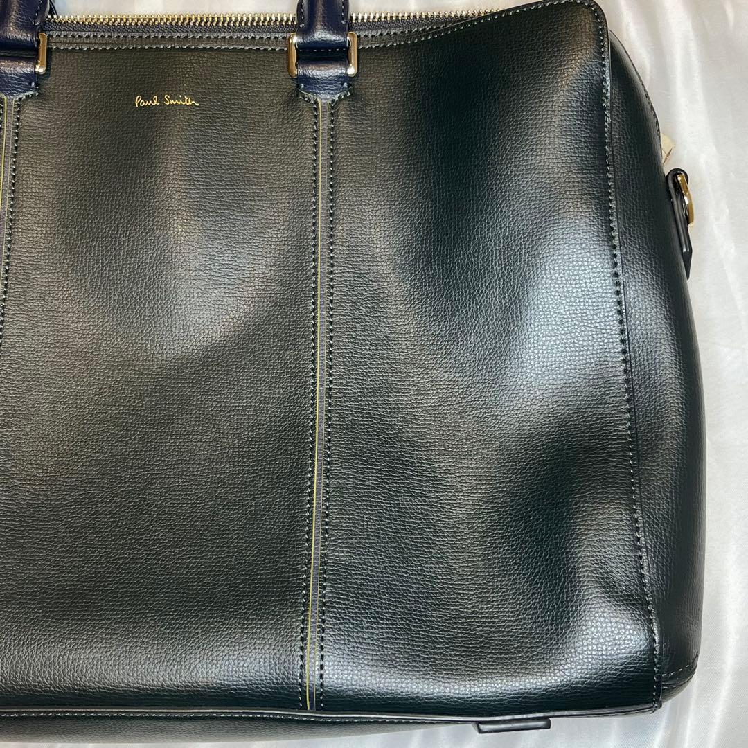 ポールスミス トートバッグ レザー 肩掛け B4 緑紺 - メルカリ