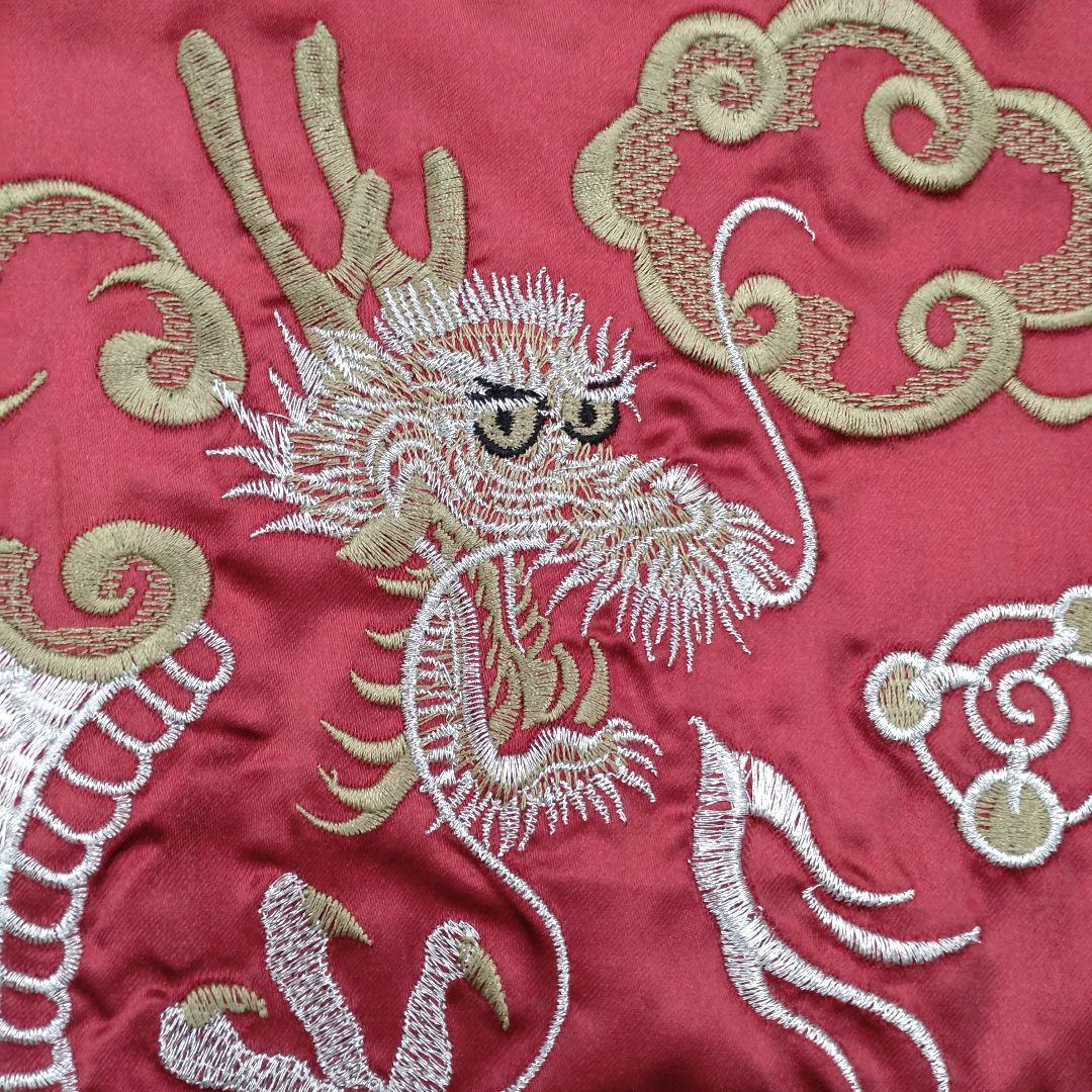 新品タグ付き 赤 龍虎刺繍 和柄 スカジャン LLサイズ - メルカリ