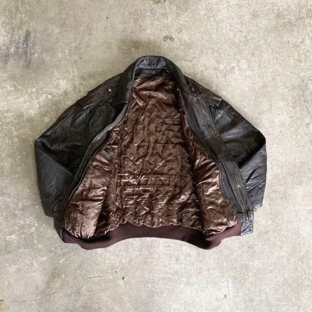 希少】90s 短丈 ヴィンテージ フライトレザージャケット G-1 A-2