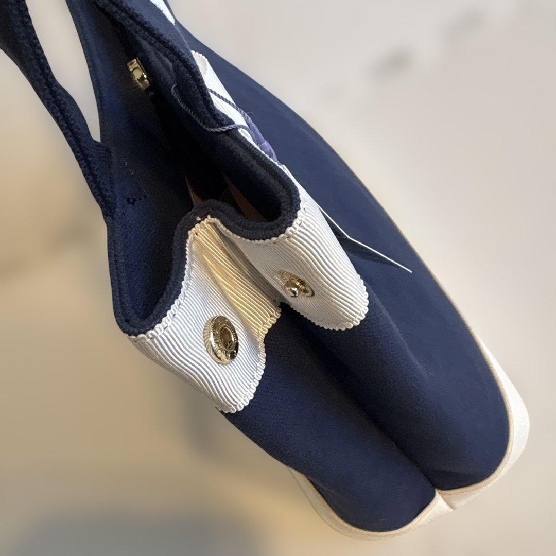 新品未使用タグ付き♡TOCCA♡ネイビー ホワイト リボン トートバッグ