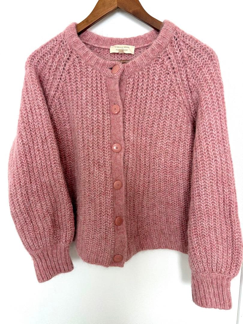 美品】sezane EMILE カーディガンピンク - メルカリ