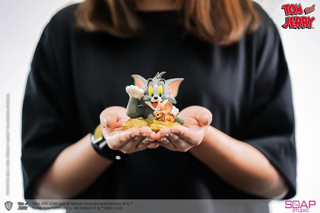 トムとジェリー フィギュア 車載せ ミニバスト 招き猫//ソープスタジオ