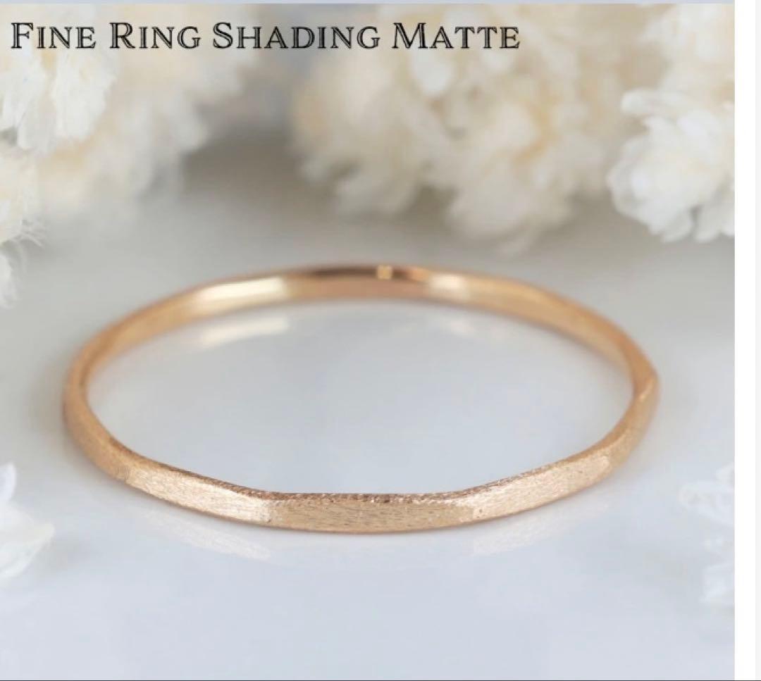 k18 ピンクゴールド　角つや消しリング　シルバーと2本セット　15号 シルバー ペア リング SR1562CZ-1563CZ｜THE KISS（ザ・キッス）公式通販