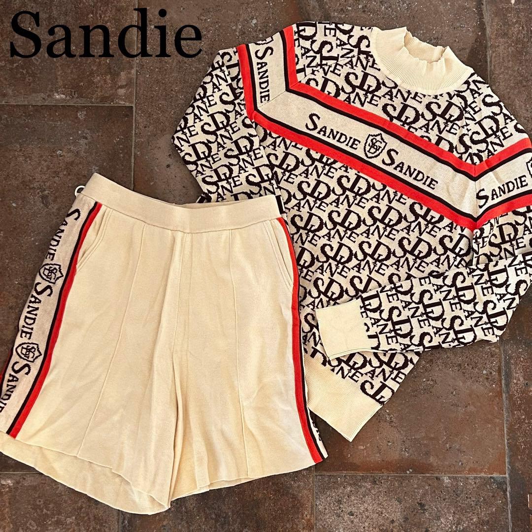 Sandie セットアップ　ロゴジャガードモックネックニット　ショートパンツ フラワージャガードニットショートパンツ(ショートパンツ)｜スナイデル