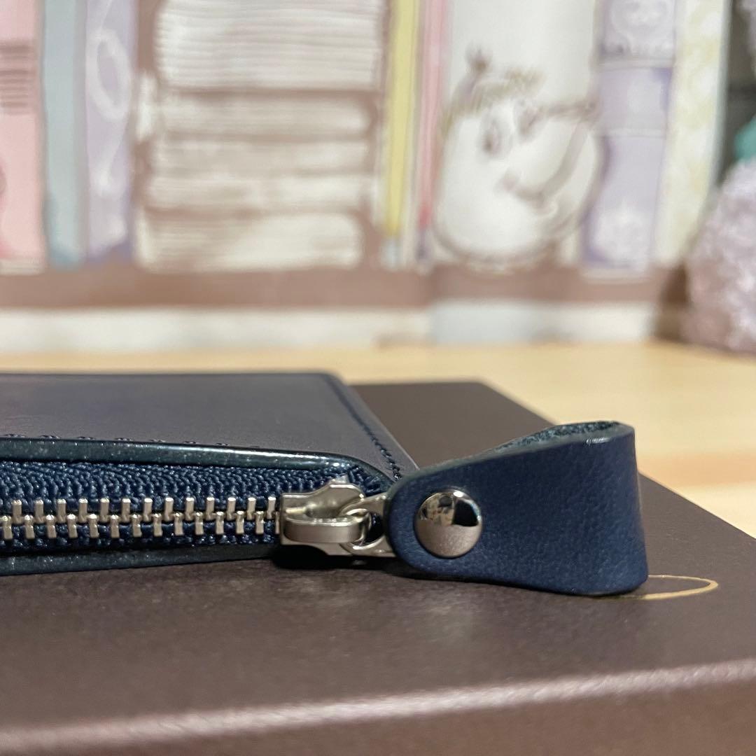 土屋鞄製造所 ナチューラ ヌメ革Lファスナー ネイビー 2021年Xmas限定