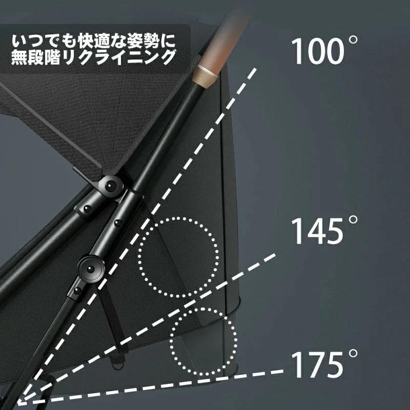 折りたたみ式　ベビーカー　軽量　5.0kg　自立型　B型　1秒収納/展開　黒