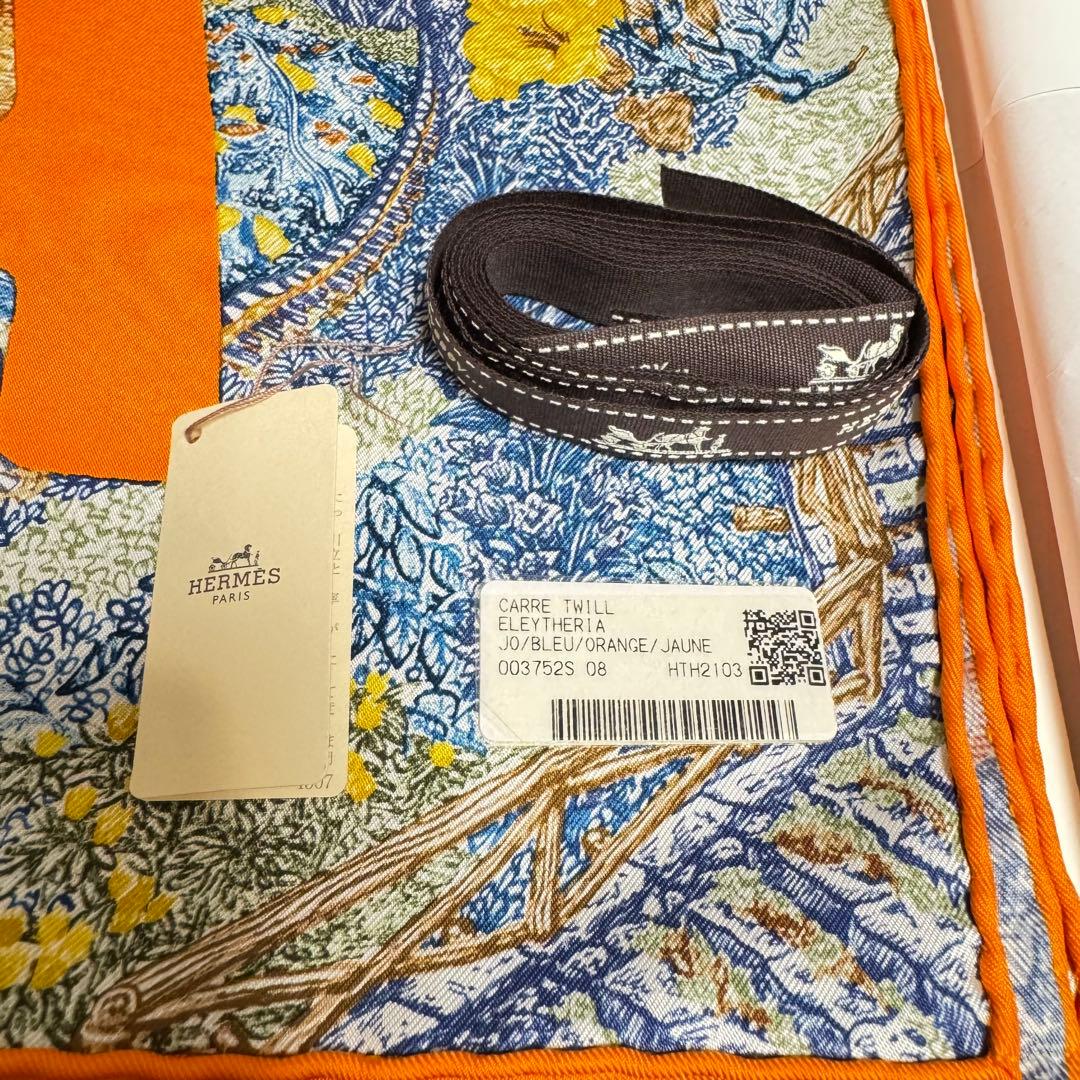 HERMES エルメス　カレ90 《エレフセリア》 EΛEYOEPIA スカーフ