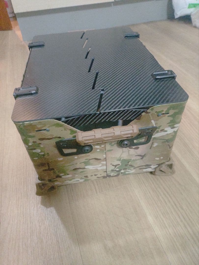 スノーピーク　シェルフコンテナ25 カスタム　 マルチカム　クラックトップ 261d52819227698464ed0a321ead66