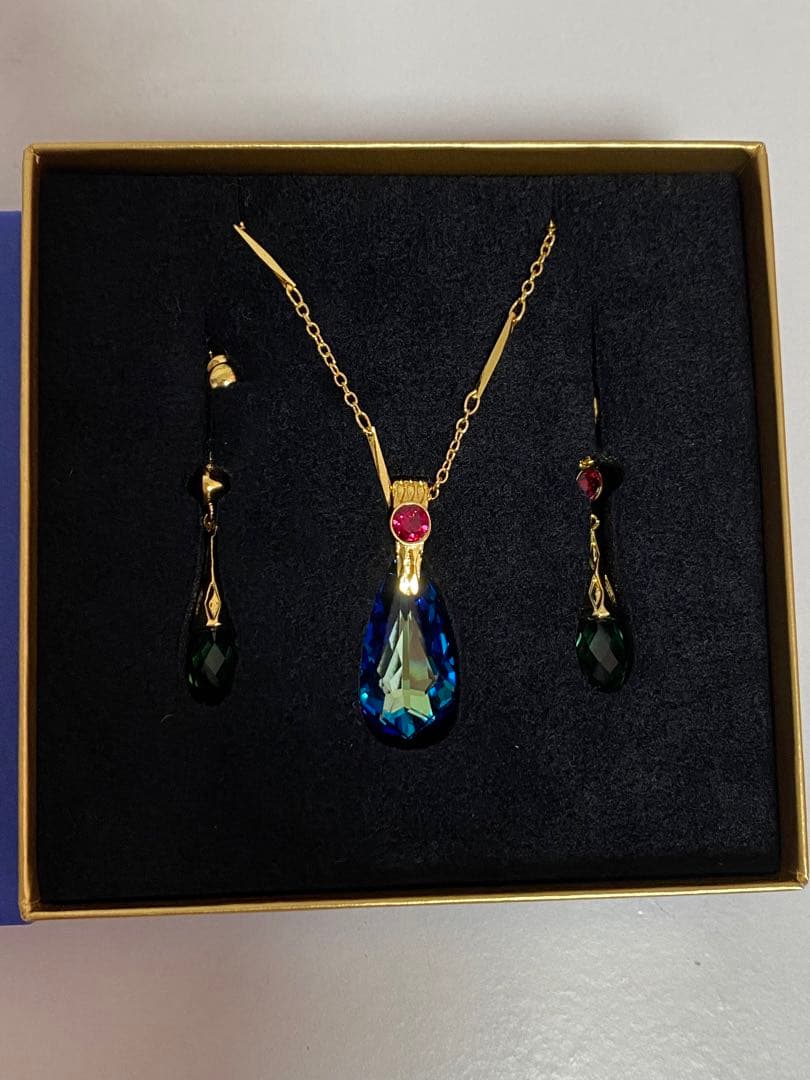 ハウルの動く城 スワロフスキー ネックレス イヤリング セット