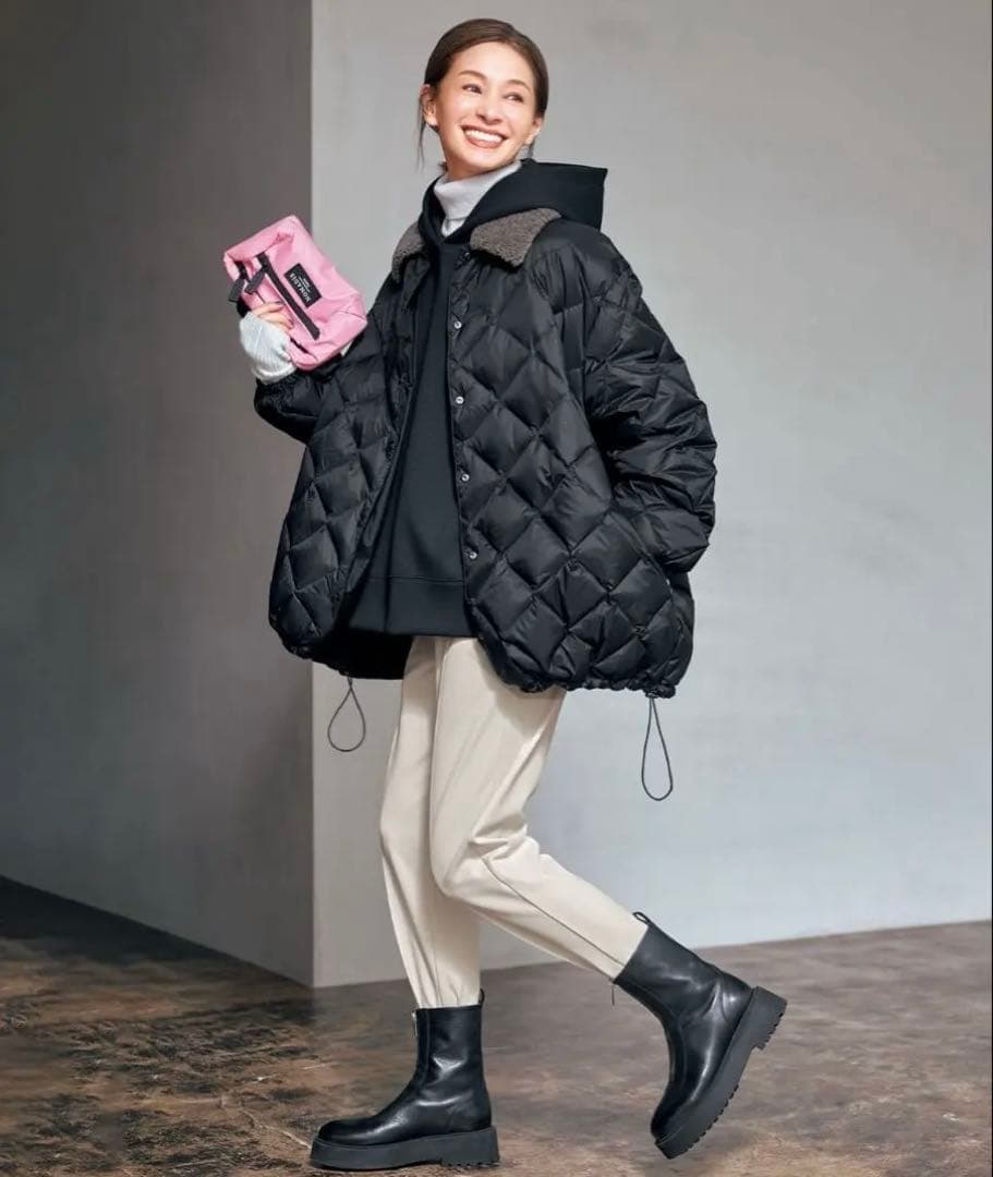 TAIONコラボ ボア襟 リバーシブルダウン - メルカリ