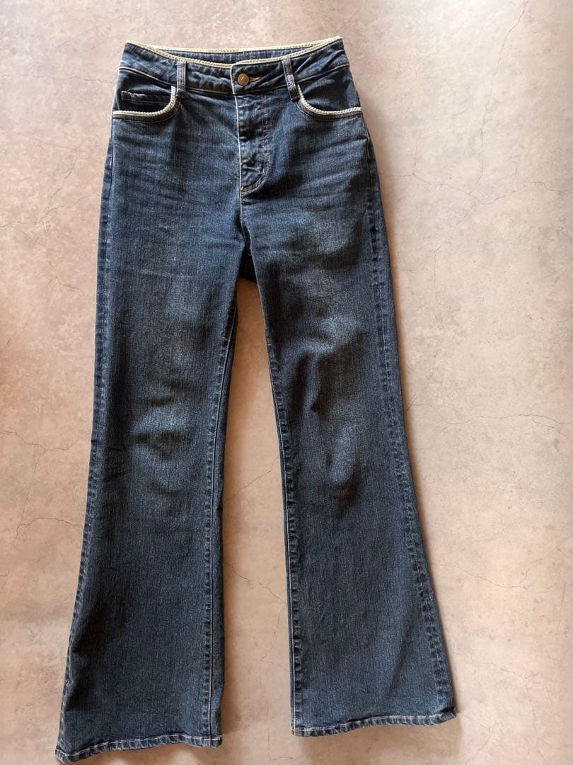 ANDMARY Heart stitch denim navy blue - メルカリ