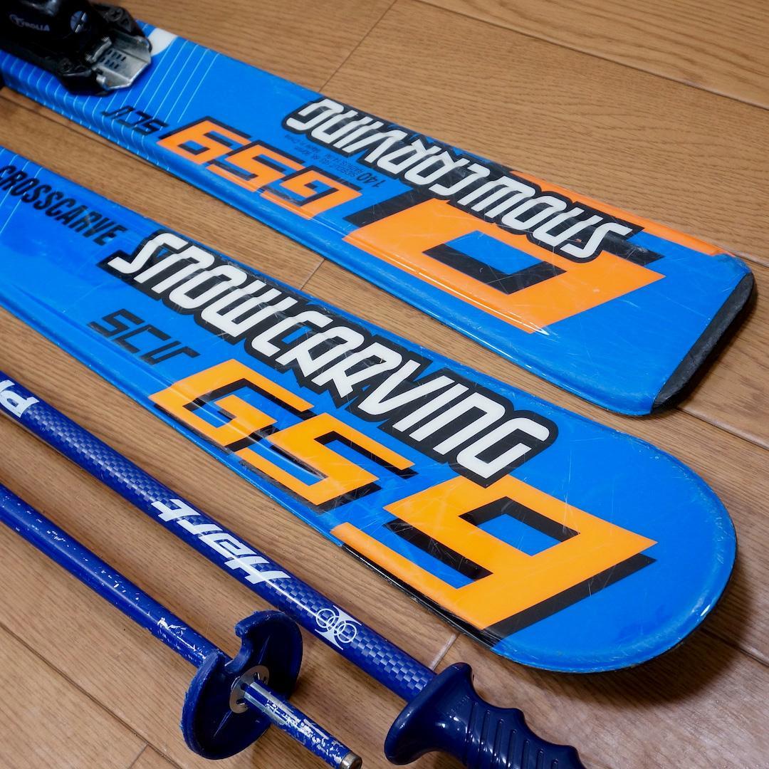 メンテ済 140cm 靴24cm SNOWCARVING カービングスキーセット - メルカリ