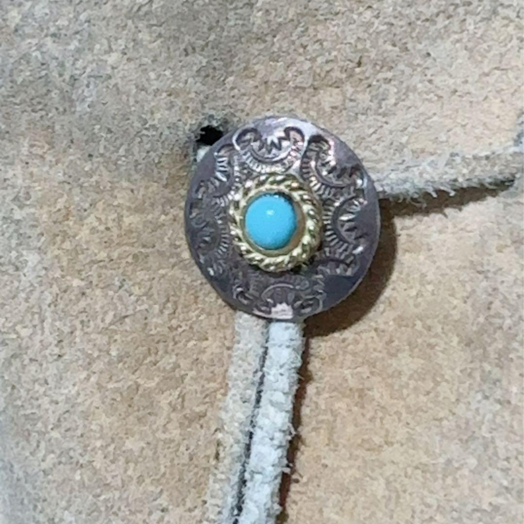 ゴローズ goro's スモーク 巾着ポーチ L バッグ 金縄ターコイズ