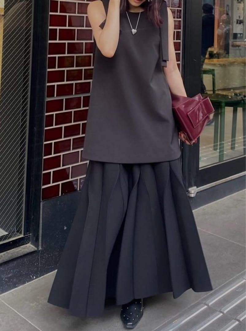 【amerivintage】ニットプリーツスカート de5d38ce71cd9cbfb79cd5fd244cf7