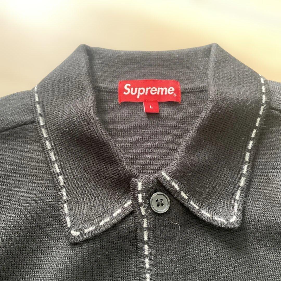 SUPREME「Contrast Stitch Button Up」ブラックL - メルカリ