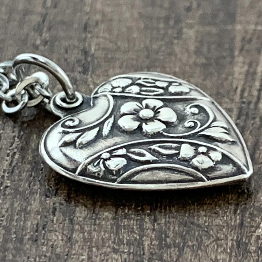 スウィートハートジュエリー花 フラワー シルバー ヴィンテージ