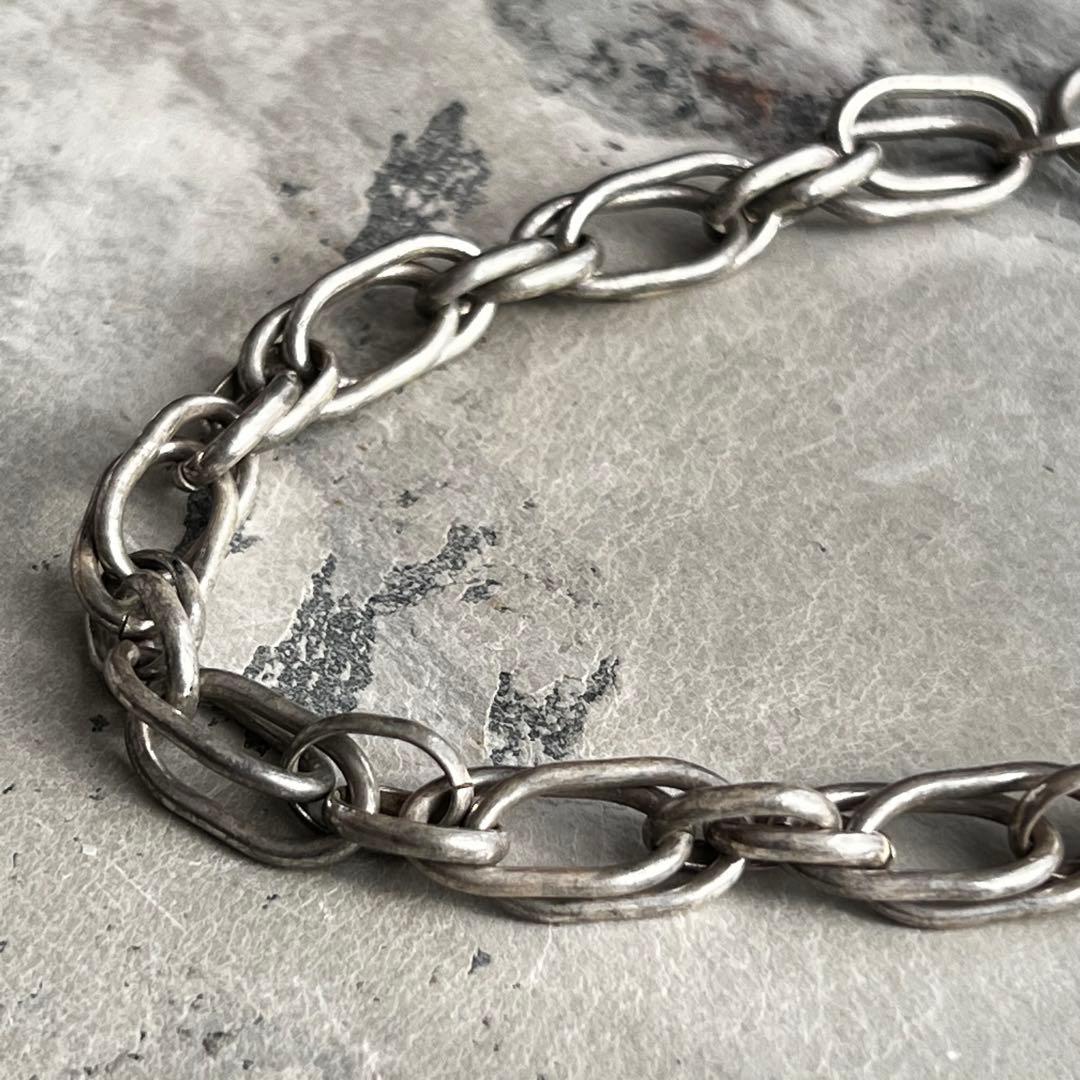 ヴィンテージ ダブル チェーン オーバルフープ メキシコ ブレスレット