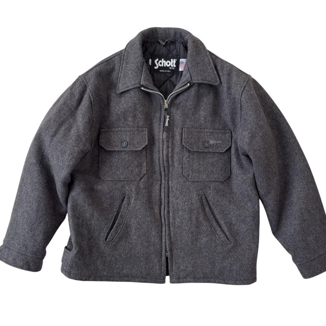 Schott ショット ウール ジャケット シングルライダース グレー LL 楽天市場】ショット SCHOTT 641 スタンドカラー シングルライダース