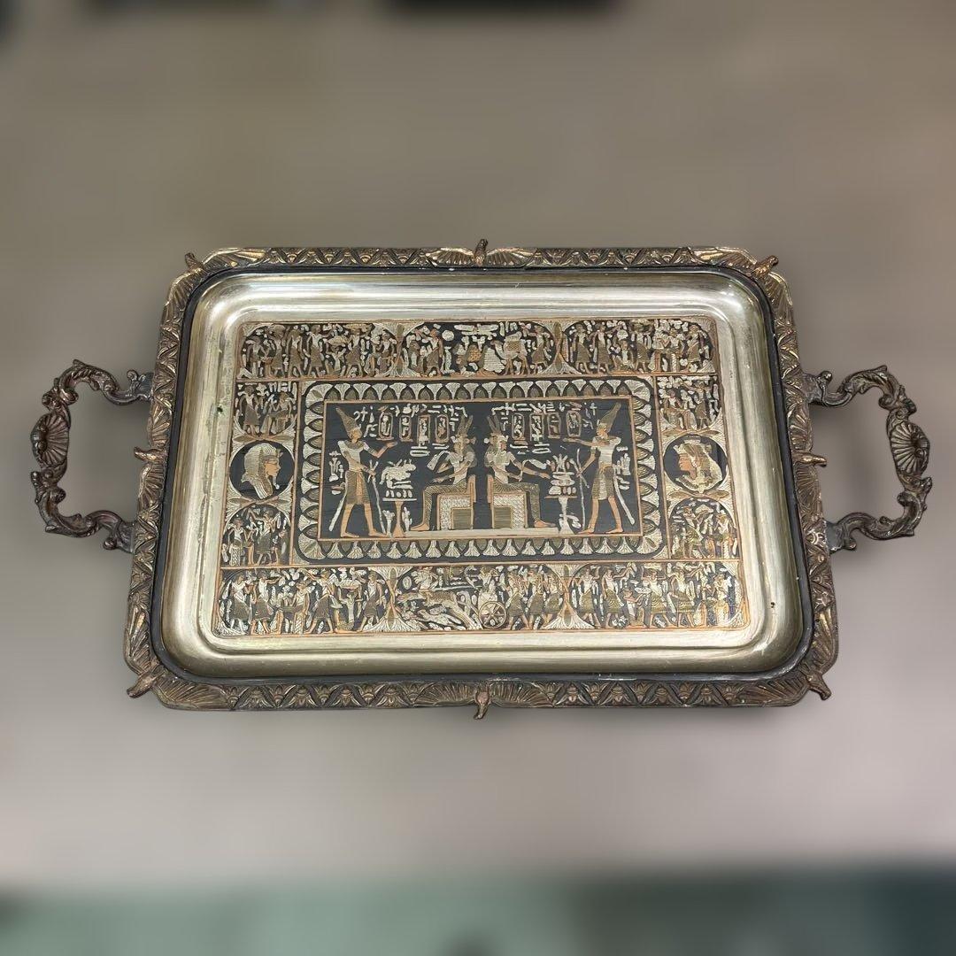 1 エジプト　プレート　金属製　飾り皿 Yahoo!オークション -「エジプト 皿」の落札相場・落札価格