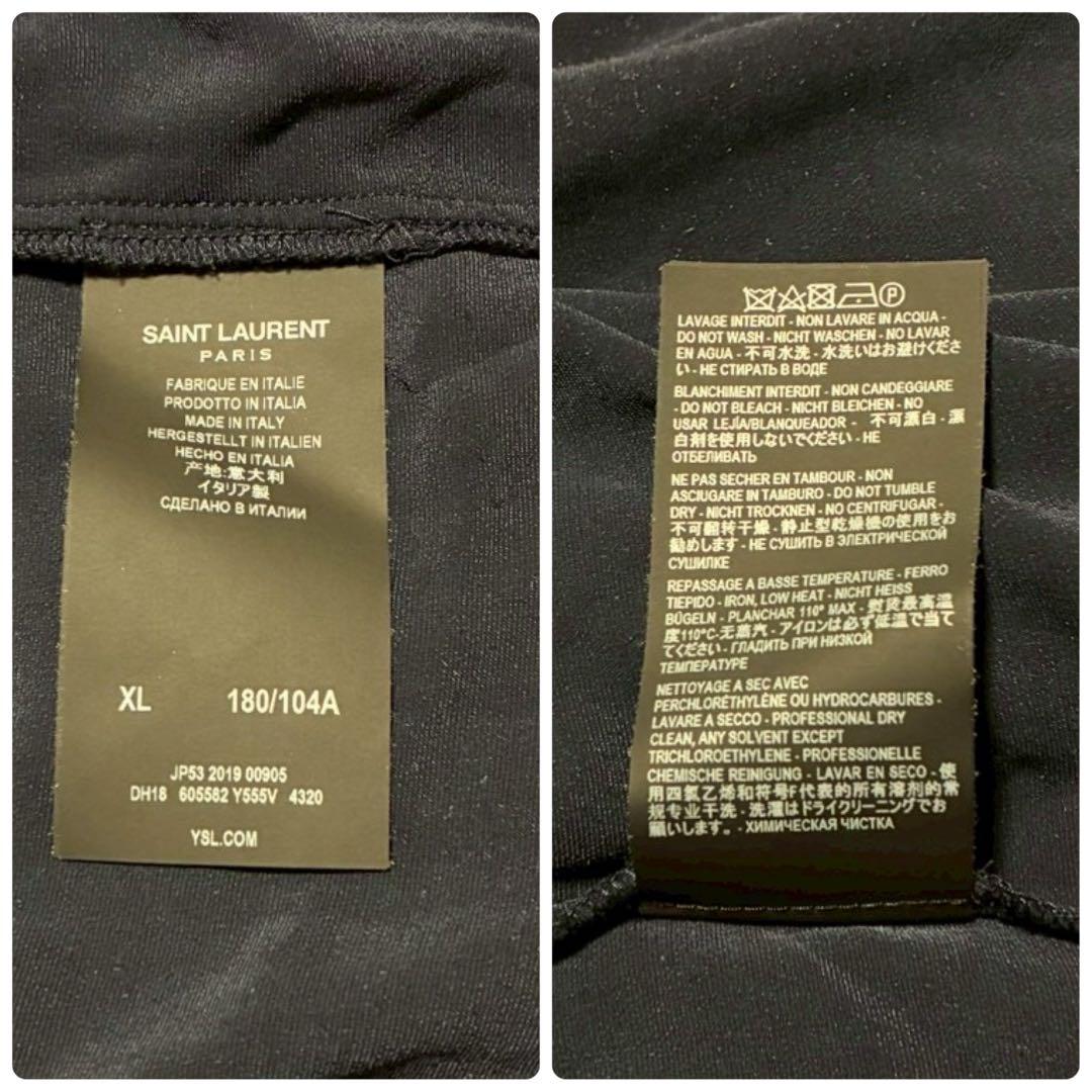 XL⭐️SAINT LAURENT 長袖シャツジャケット ベロア 光沢感 黒系 - メルカリ