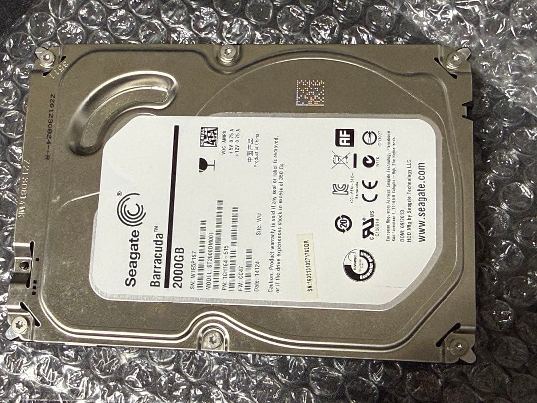 Seagate Barracuda 2TB HDD CDI正常 短時間のみ使用 - メルカリ