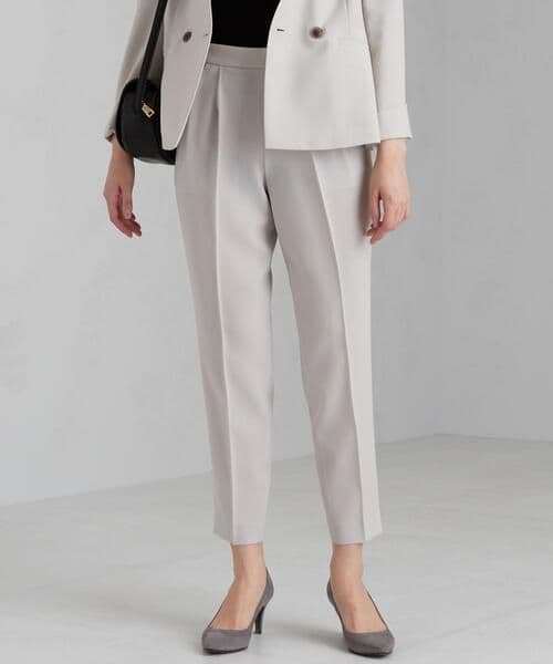 レックスツイル ノーラペルジャケット テーパードパンツ セットアップ