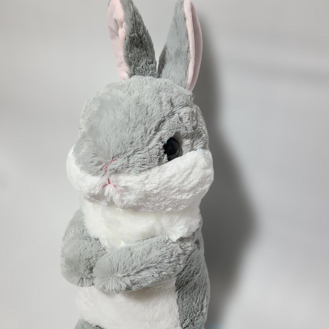 グレー/ホワイトのウサギぬいぐるみ - メルカリ