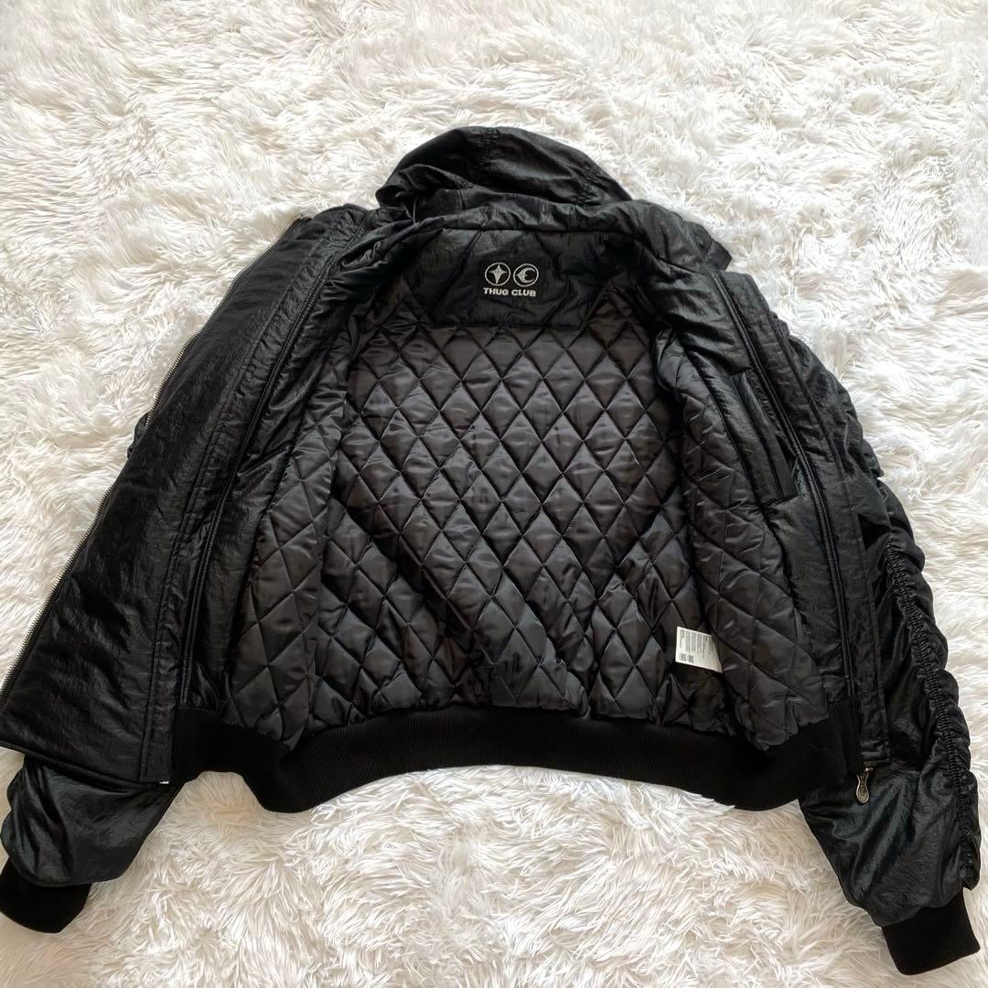 THUG CLUBブラックDouble Flying Bio ボンバージャケット - メルカリ