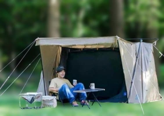 キャンプ　テント　1人テント　 ホールアース アースフリーリーパップ　アウトドア 夏のソロキャン必勝術！ホールアース最新「パップテント」が使えるひと