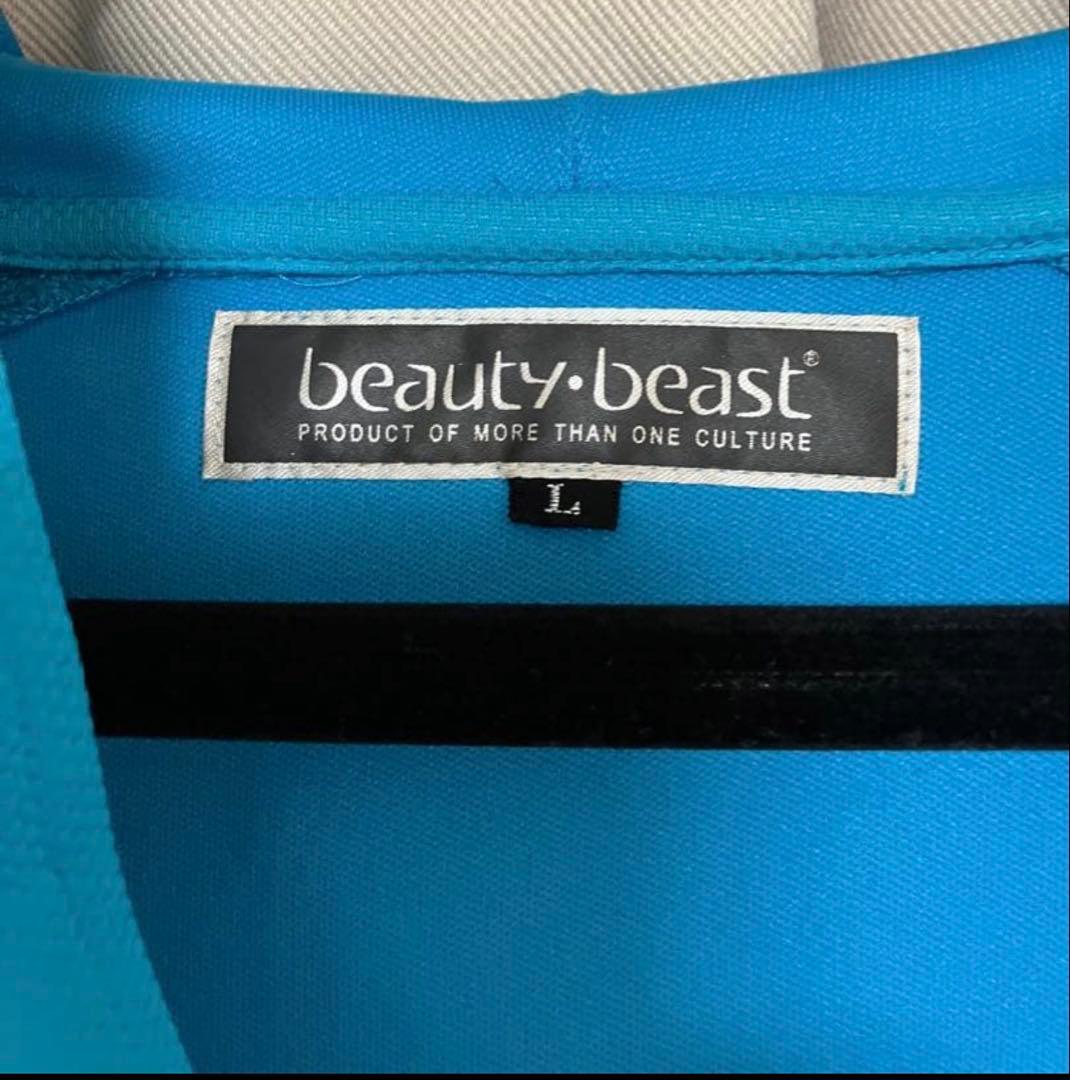 beauty:beast フルジップフーディ L 青/黄 - メルカリ