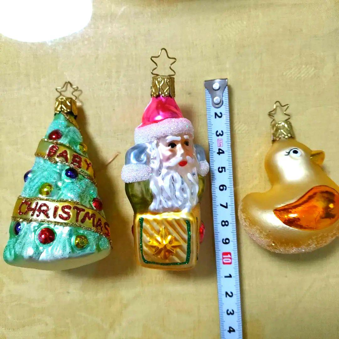 ドイツINGE-GLAS Baby´s First Christmas 3個飾り